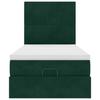 Ottoman Bed with Mattress Dark Green 80x200 cm Velvet