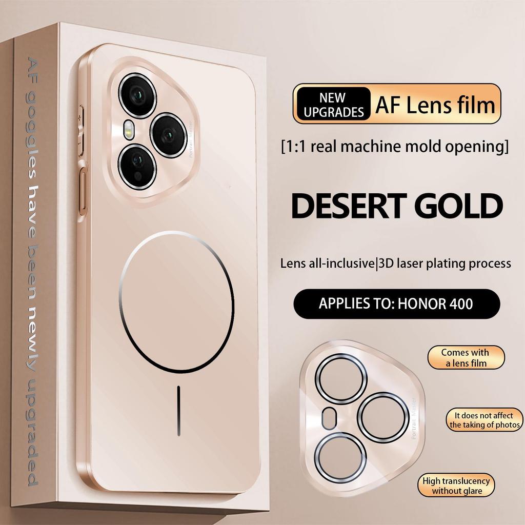 Применимый чехол-кольцо с магнитом и большим окном для Honor 400Pro, Тонкий магнитный чехол-кольцо для Honor 400, Матовый защитный чехол для Honor X70