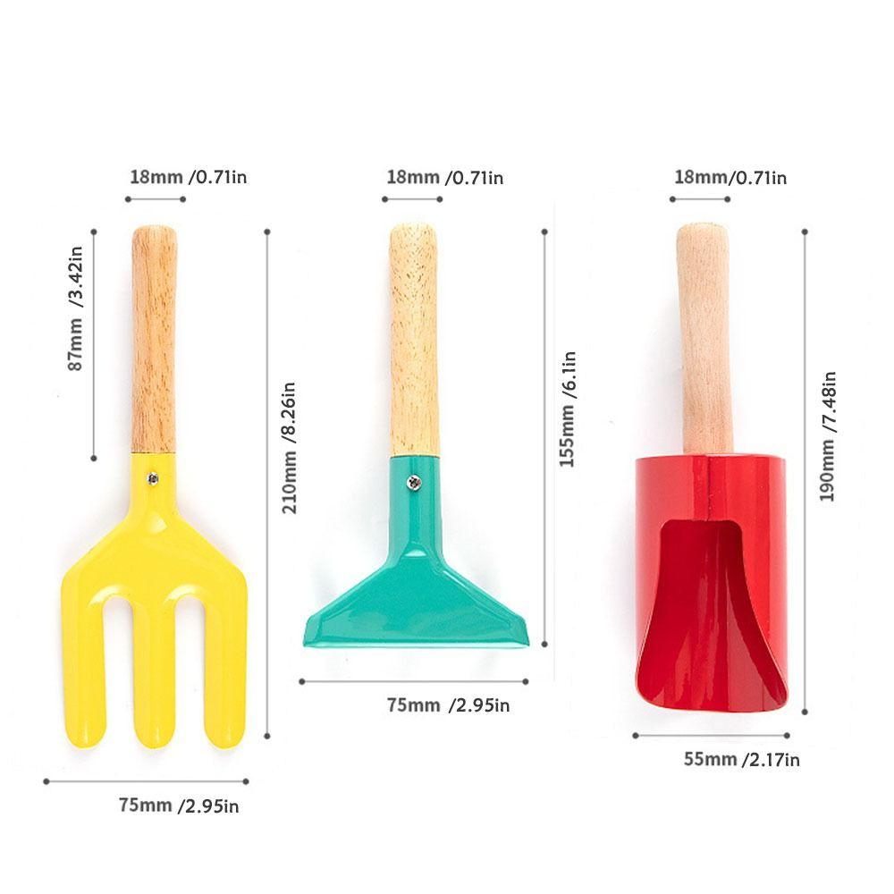 Mini Candy Color Barrel Spade Shovel Scoop Gardening Tool Trowel Rake Kids Garden Tool