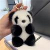 Женский брелок для ключей от машины, маленькая ароматная ветряная сумка, брелок для школьной сумки, имитация норковой шерсти, милая длинная шерсть, брелок для панды, плюшевые игрушки