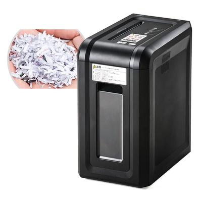Уничтожитель бумаг Sanwa Direct для коммерческого и домашнего использования, тихий электрический, 2 x 12 мм, микрорезка, 8 листов, непрерывная работа в течение 15 минут, высокоскоростной степлер для уничтожения карт