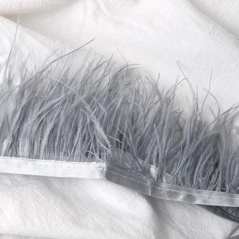 Платье из страусиных перьев 8-10 см, модное украшение, ткань с перьями и кисточками, аксессуары для одежды 