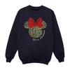 Womens/Ladies Minnie Mouse Leopard Christmas Sweatshirt