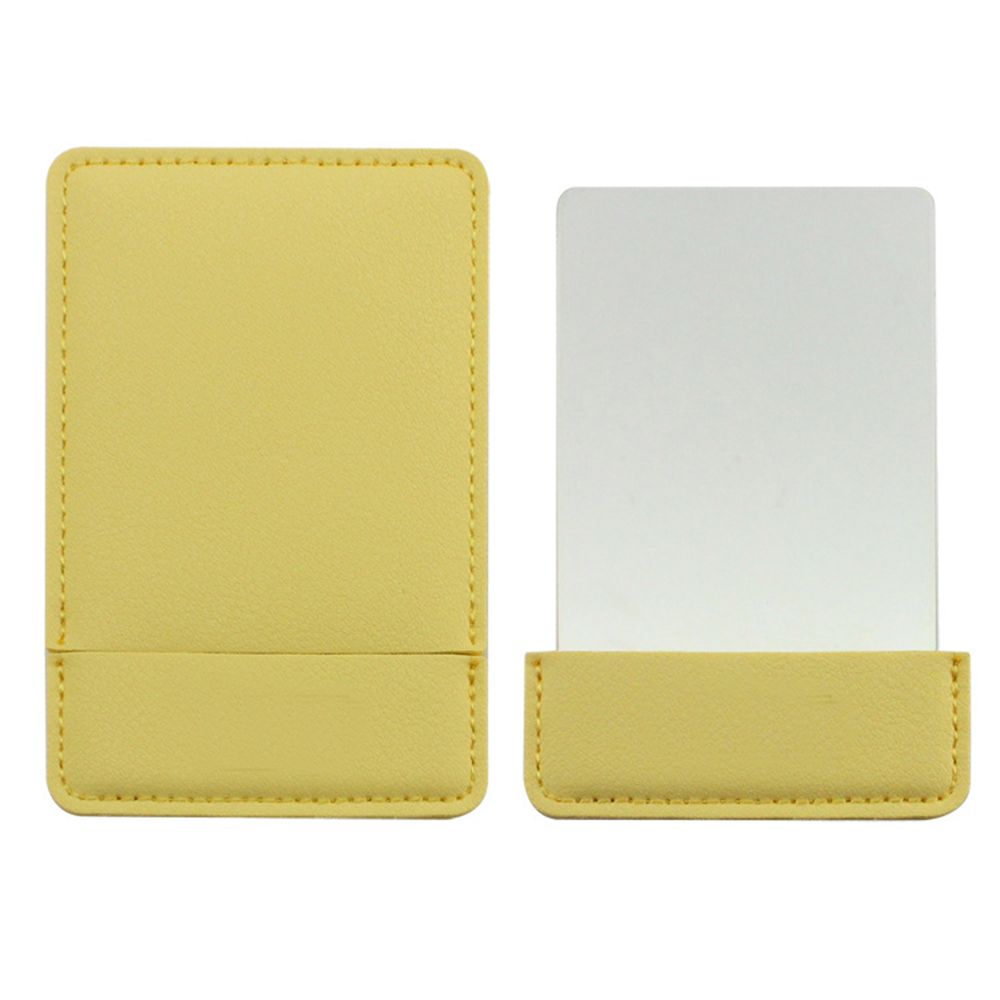 Portable Foldable PU Leather Rectangle Cosmetic Tools Makeup Mirrors Vanity Mirror Pocket Mirror