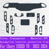 For CHERY EXEED VX  2024 Gearbox Panel Navigation Screen Automotive Interior TPU Protective Film Cover Anti-Scratch Sticker