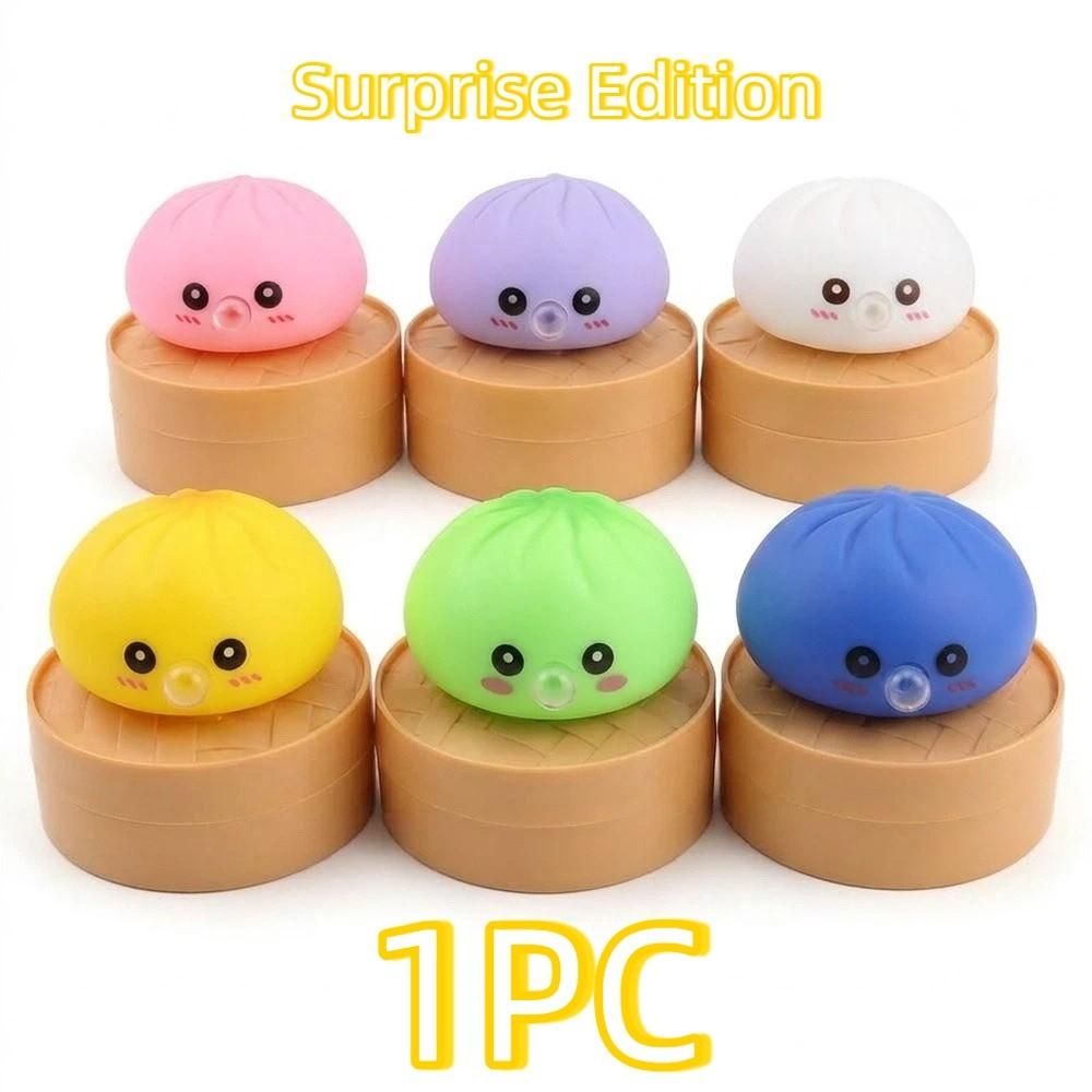 1pc with Steamer Decompression Squeeze Fidget Steamed Stuffed Bun Squishy Pinch  Relaxation Tool
