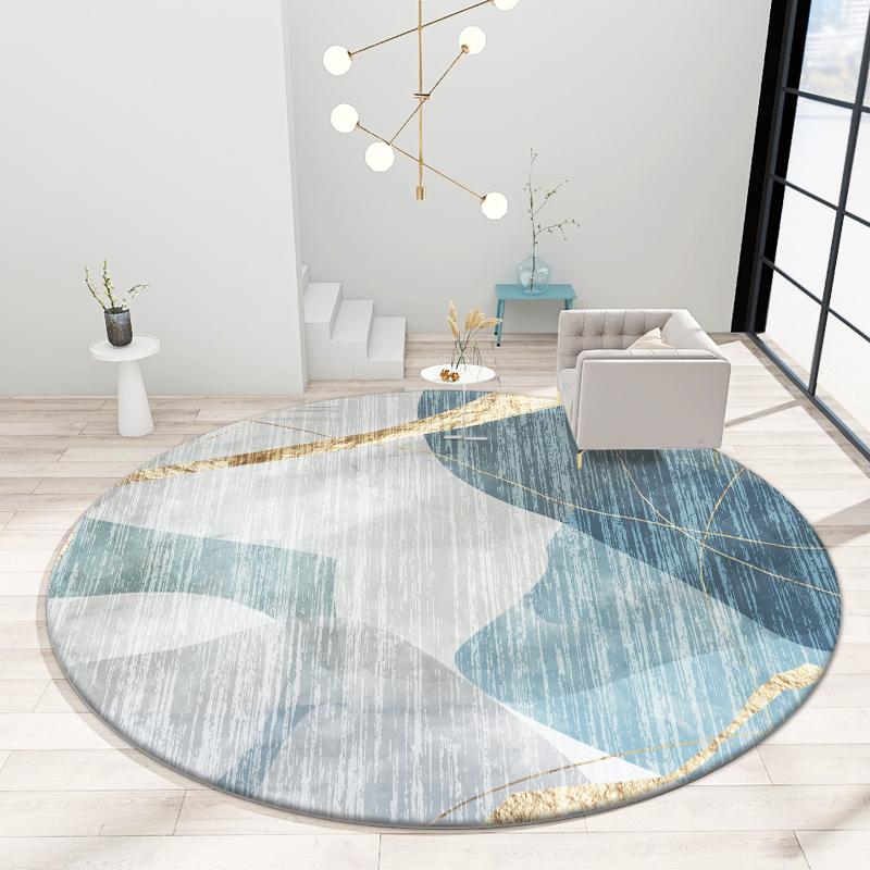 Круглые коврики в японском и корейском стиле для декора спальни, ковры для украшения гостиной, домашний ковер для подростков, коврик для дивана, коврик