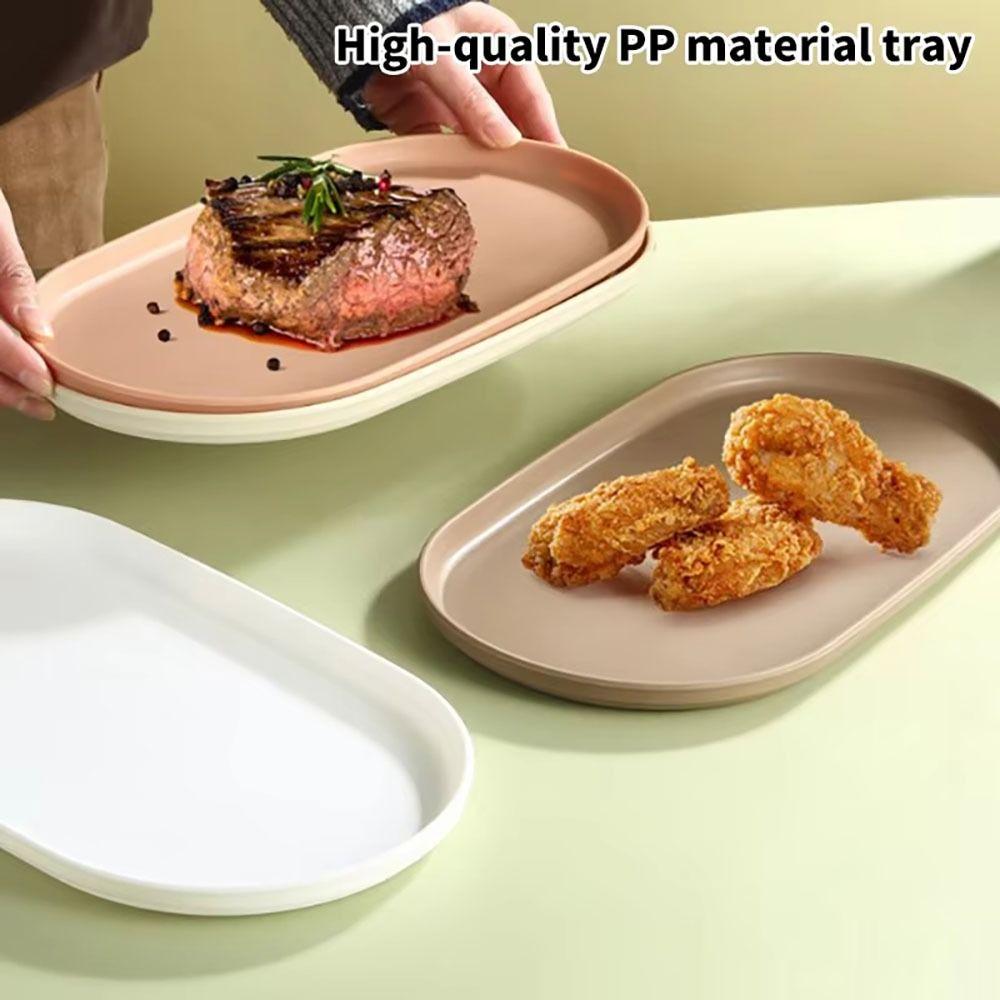 1Pcs Oval Shaped Fruit Plate Stackable Food Serving Tray New Dessert Tray  for Home Kitchen