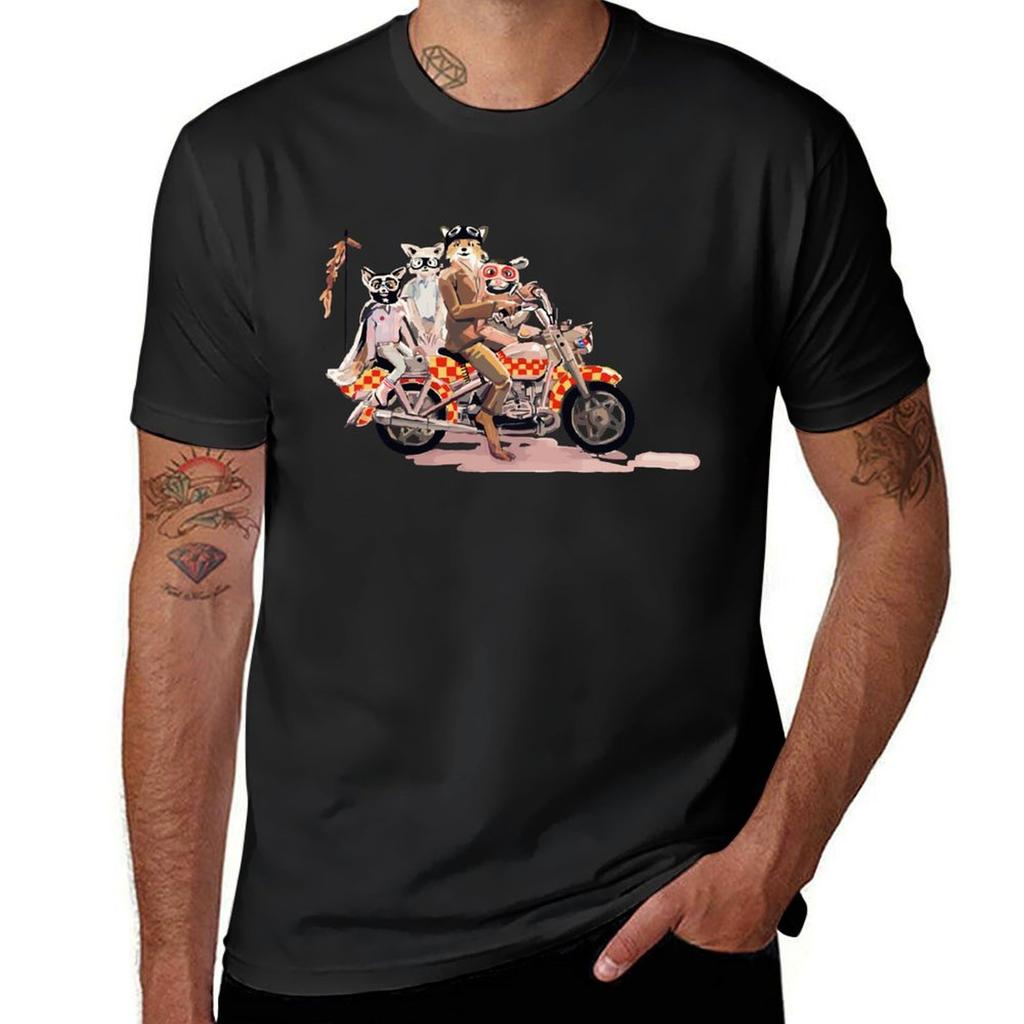 Nice Keepsake fantastic mr fox family on a motorbike Awesome For Music Fan Tshirt anime plus size tops plain t shirts men