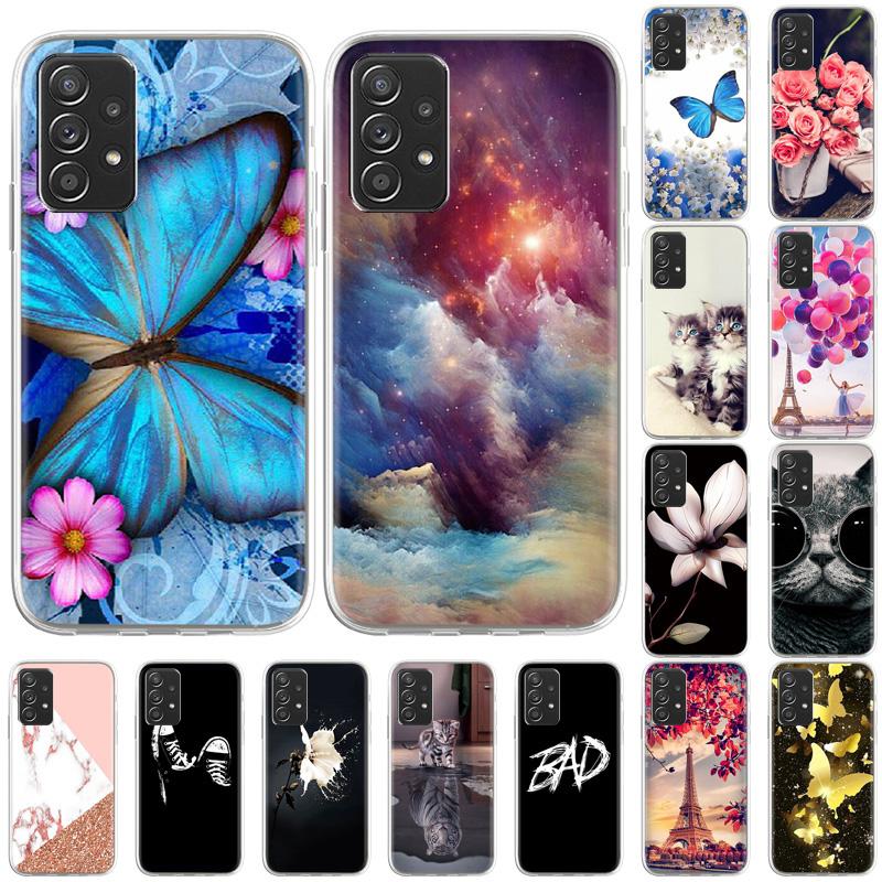 Чехол для samsung a52 Galaxy A32 A51 5G 4G чехол с милым мультяшным рисунком Samsung A33 A53 A03S A 32 52 A52S 5G роскошный телефон Funda Capa