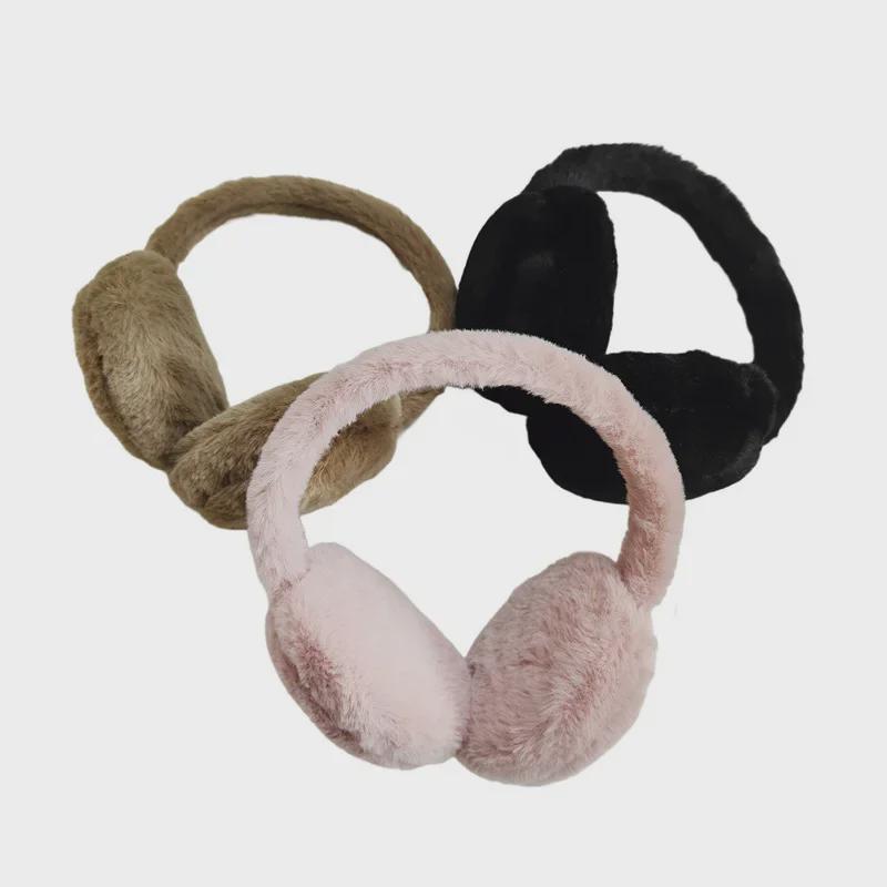 Зимние плюшевые наушники: Универсальный, Однотонный и Защищающий от холода