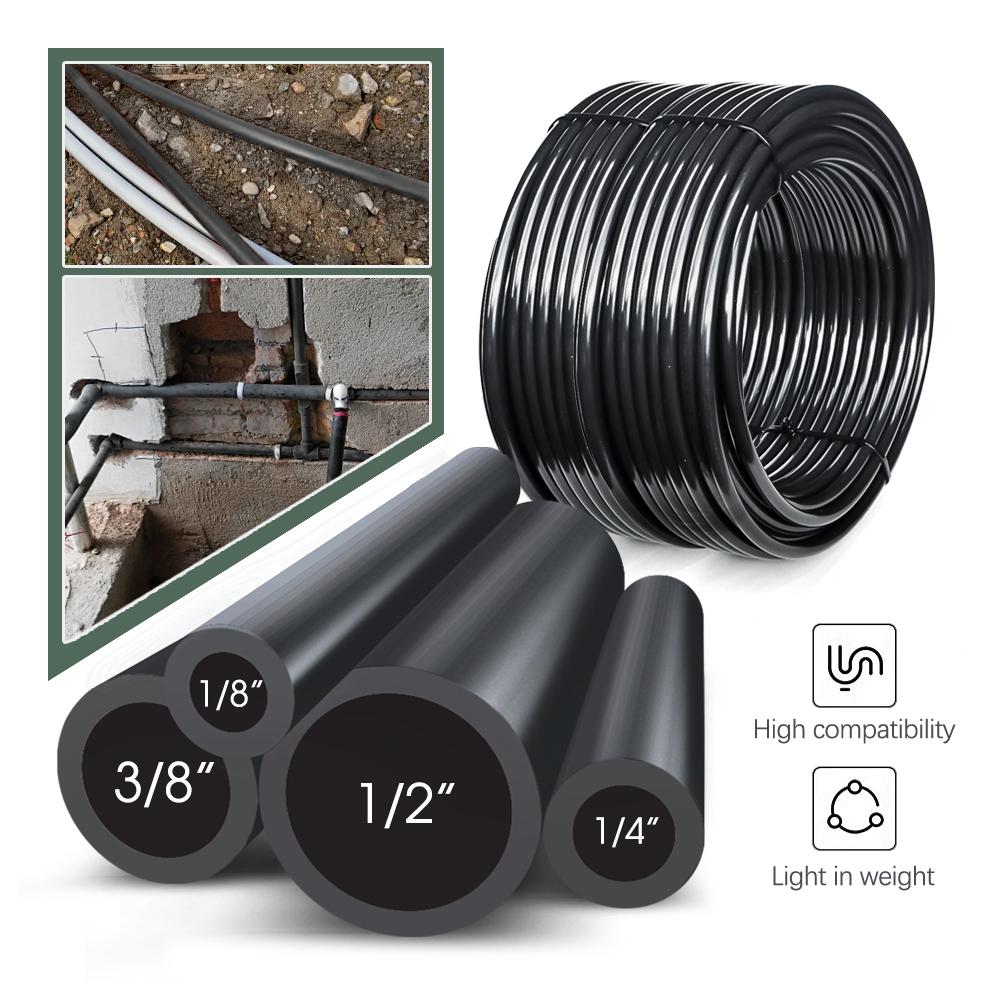 50-5м Садовый 1/4'' 5/8мм 3/8" 1/2'' ПЭ шланг Бесплатный Садоводство Сделай сам Автоматическая система полива Пробивка Канал капельного орошения Устройство
