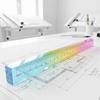 Geometric Colored Ruler 30cm Drawing Tool 2-in-1 Student Ruler  Drawing and Measuring Supplies