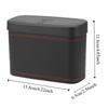 Waterproof Vehicle Trash Can PU Leather Hanging Storage Bin Car Press-down Storage Box  Car Storage