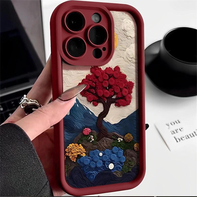 Масляная живопись горы и реки цветы чехол для мобильного телефона iPhone17Promax лестница для Apple 16promax все включено Tianyan