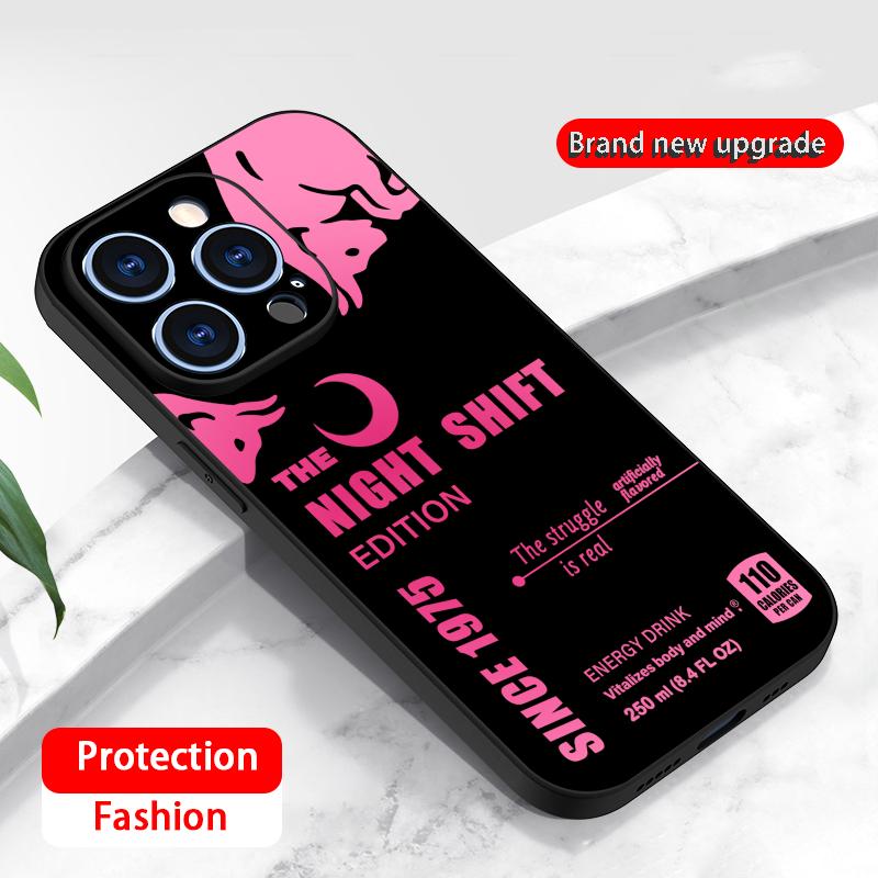 Чехол для телефона Star Bull Energy Drink ночная смена Для iPhone 17 16 16e 15 14 13 12 Plus Mini Pro Max Мягкая черная Ударопрочный чехол