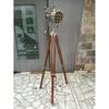 Handmade Wooden Tripod Studio Lamp Marine Flap Searchlight Chrome Nickel Retro Spotlight Focus Floor Lamp Home Decor