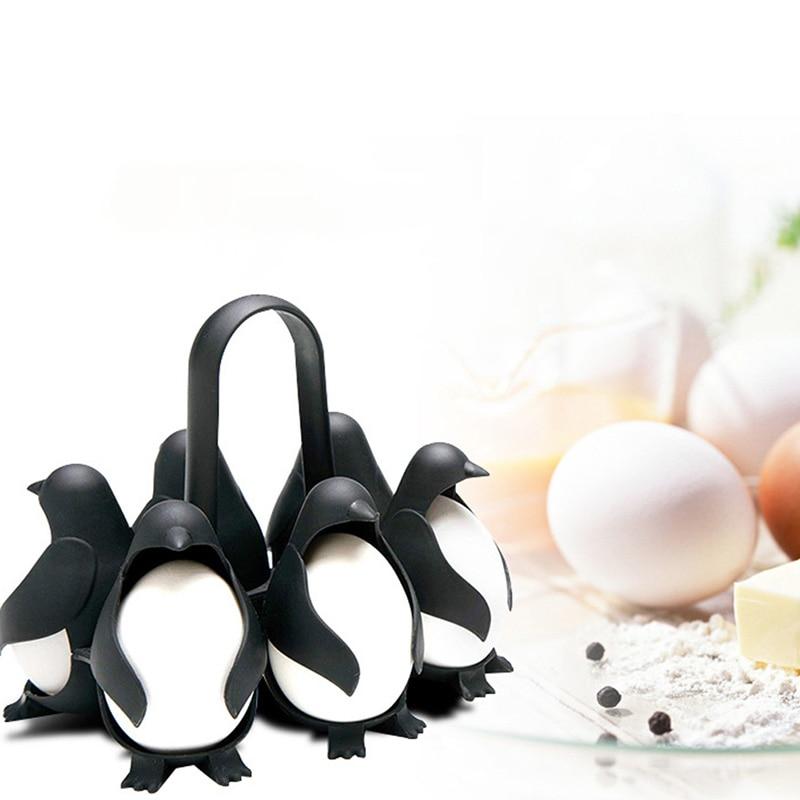 Steamer Egg Cooker Kitchen Props Tools Penguin Boiled Eggs 6 Super Cute Boilers For Household Stores Easy To Operate