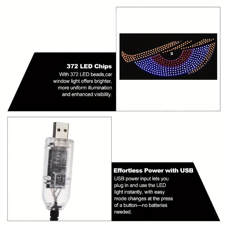 Автомобильный комплект из двух частей USB Dynamic Demon Eye Light, подходящий для внедорожников и грузовиков, светодиодные фонари с крутым дисплеем для автомобилей