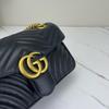 [Pre-Owned] Gucci GG Marmont Small Matelassé Shoulder Bag 'Black' - Excellent #1IPOC5G