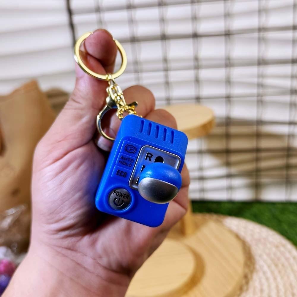 Button Batteries Reverse Gear Shifting Pendant Cartoon Sound-emitting Key Ring Funny Gifts