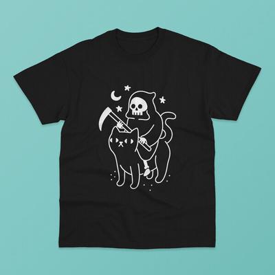 Футболка унисекс Death Rides Cat