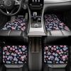 Автомобильные коврики с цветочным принтом Милые цветочные коврики для передних и задних сидений Полный комплект Аксессуары для интерьера автомобиля Декор Подарок