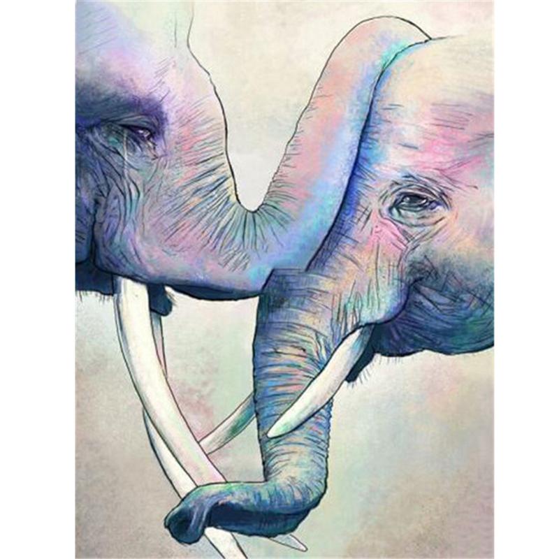 DIY Elephant 5D Diamond Painting Full Round Drill Animal Diamond Embroidery Cross Stitch Kits Wall Art Home Decor