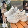 Small 6 Thick-soled Dad Shoes Women's Spring New Breathable Mesh Fashion Heightening Casual Women's Shoes