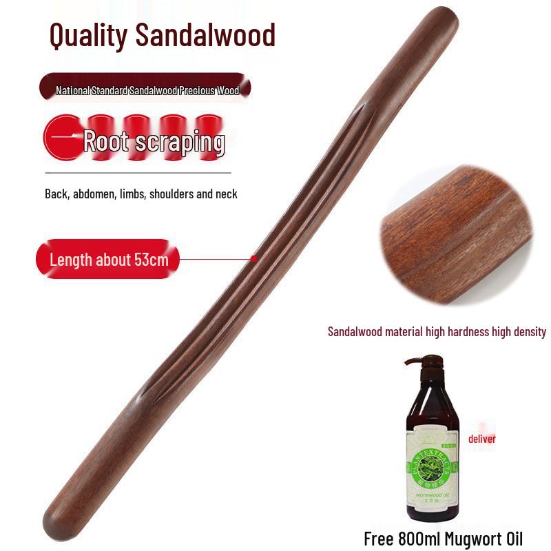 Массажный стик из сандалового дерева: Универсальный скребок для спины и меридианный стержень