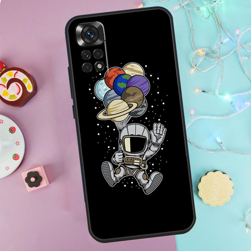 Эстетичный Космический Лунный Астронавт Чехол Для Xiaomi Redmi Note 14 Pro 9 10 11 12 13 9S 10S 11S 12S Redmi 14C 10C 12C 13C Обложка