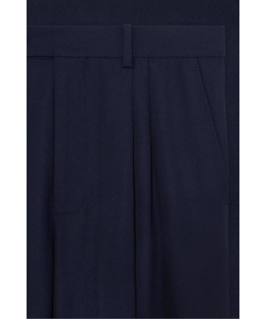 DROLE DE MONSIEUR Wool Blend Pleated Crop Pants Pantalon A Plis Cropped Laine D0Pam26315Nyx