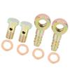ACROPIX Barb Bolt Fitting Banjo Bolt with Washer Car Universal 10mm Banjo Hose Bronze Tone 4pcs