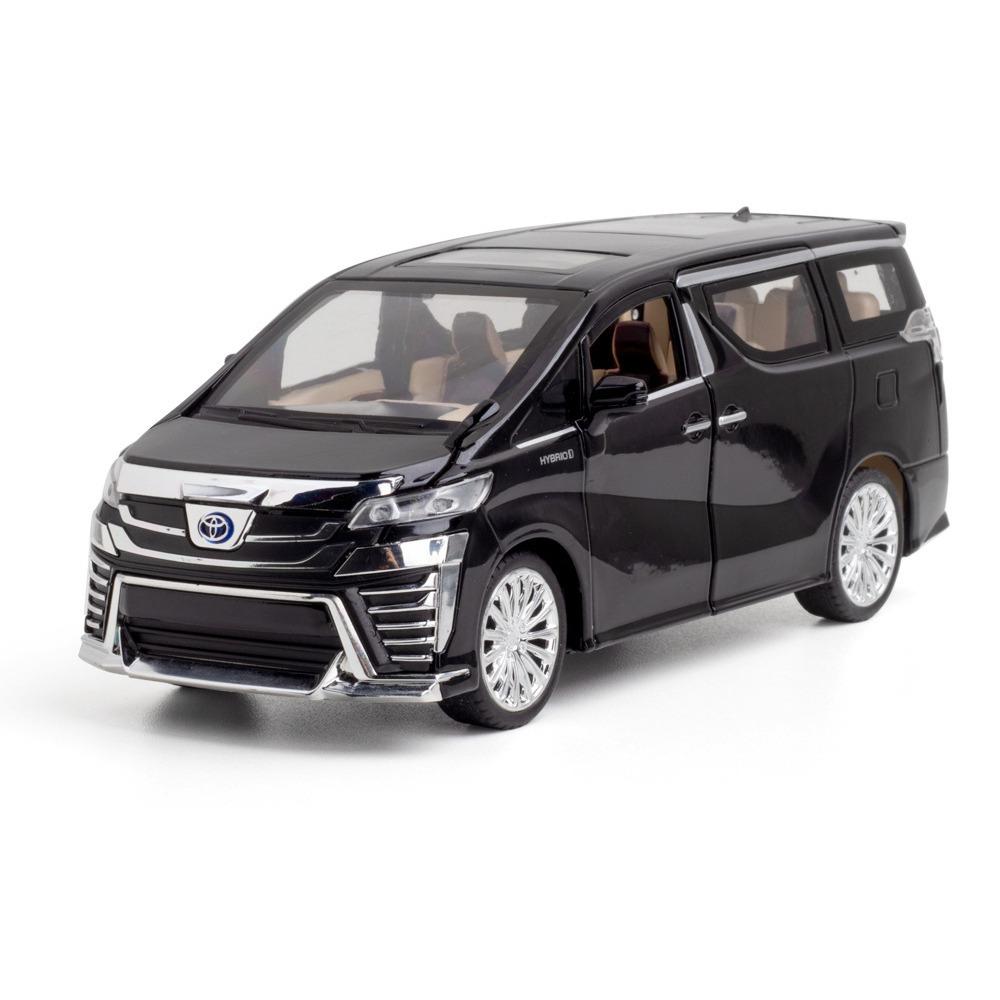1/24 TOYOTA Vellfire MPV литая модель автомобиля игрушечные машинки из металла имитация модели автомобиля коллекция звуков и света детские подарки