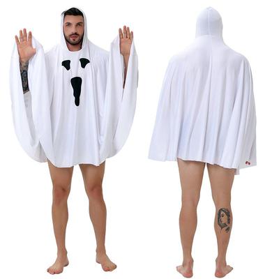 Трансграничный костюм на Хэллоуин: Взрослый и детский плащ-накидка привидения для маскарада