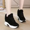 New Women's Winter Sneakers Warm Fur Chunky Sneakers Platform Plush Casual Shoes Woman Comfort Ladies Wedge Sneakers Feamle 358