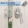 304 Stainless Steel Flip Latch Lock,Double Slot Door Bolts,Anti-Theft Locks,Gate Buckle for Windows Cabinets Barn Toilet Doors