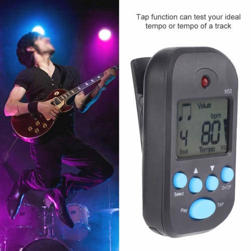 Digital Metronome, Multifunctional Mini Digital Metronome with Clip, for Guitar, Saxophone, Piano, and Violin