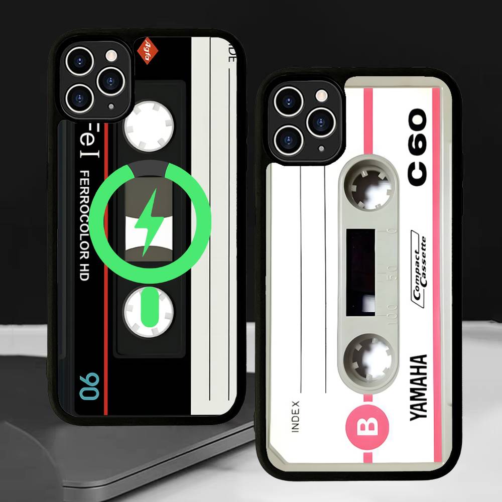 Magnetic Radio Tape Cassette For Magsafe Magnetic Wireless For IPhone 17 Pro Max 15 Plus 14 13 12 11 16 Pro Phone Case