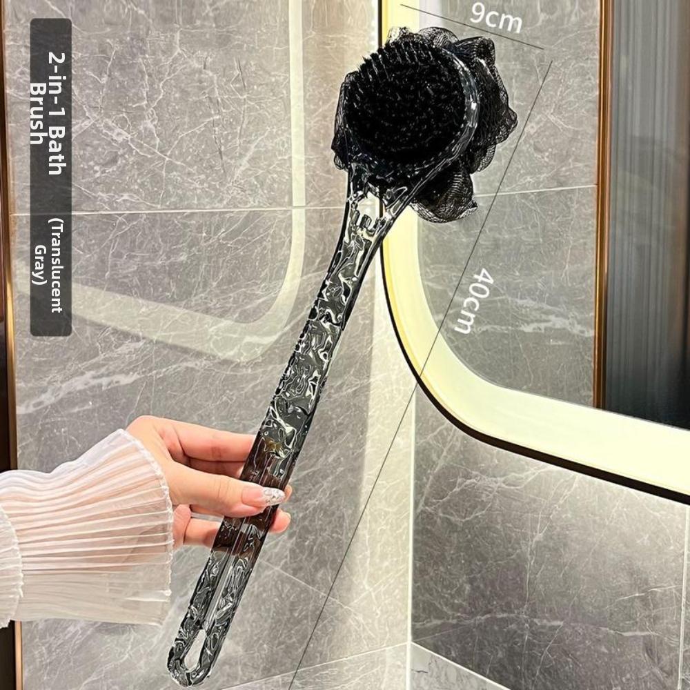 Long Handle Bath Brush Soft Bristle Body Brush Portable Back Scrubber Shower Cleaning