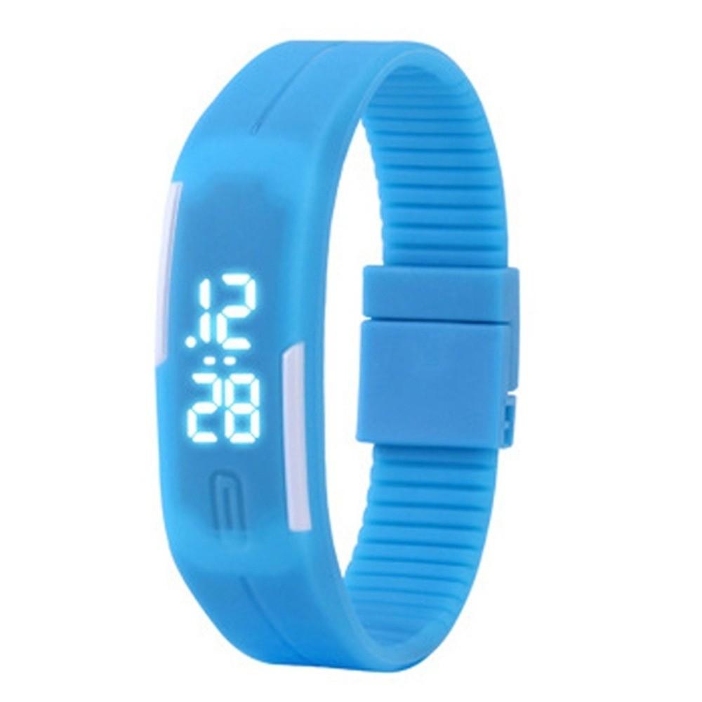 Детские наручные часы с цифровым дисплеем, силиконовым ремешком и браслетом, модные студенческие спортивные часы