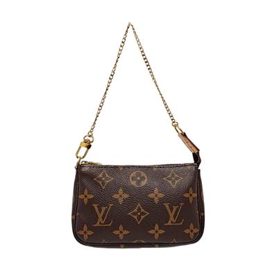[Б/У] Мини-сумка Pochette Accessoires 'Коричневый Канвас Monogram' - Очень хорошее состояние #ZY95GK