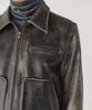 MMIC Aged Leather Jacket (Deep Brown)