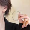 Big Smooth Circle Hoop Earrings for Women Simple Round Loop Ear Wedding Jewelry