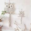 Woven Owl Macrame Room Decor Handmade Boho Hanging Home Decorations Children's Bedroom Wall Art Animal Pendant Nursery Ornament