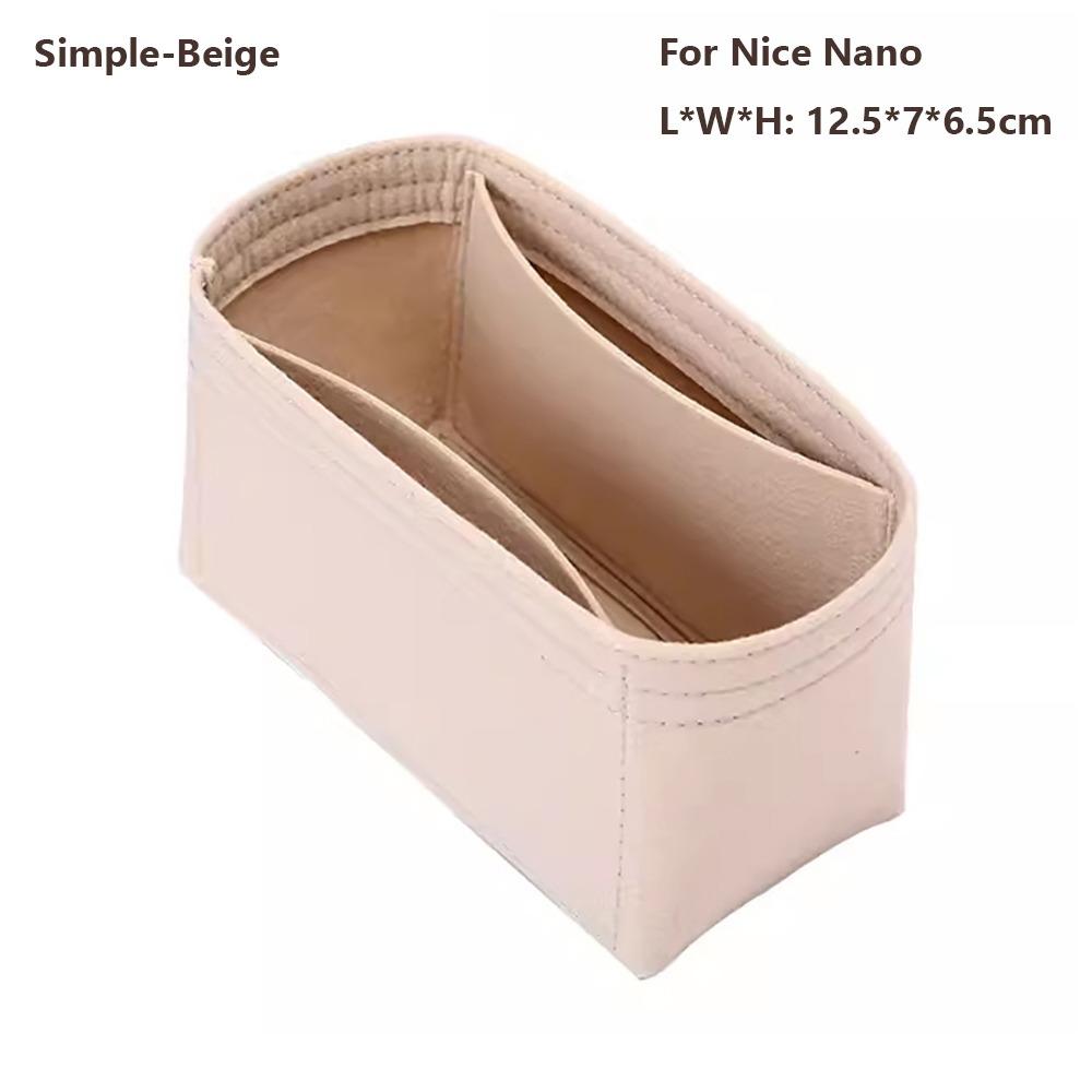 Фетровый органайзер-вставка для сумки, хранение, организация, подкладка для сумки, поддержка, портативная внутренняя сумка для LV Nice Nano/Mini/BB/Vanity