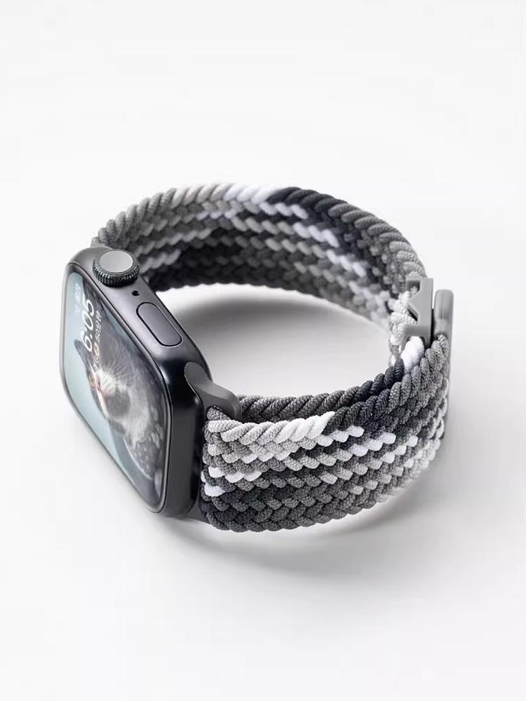 Плетеный ремешок для Apple Watch Series 10 9 8 7 6 5 4 se Ultra 2 49мм 46мм 42мм 44мм 40мм 45мм 41мм Correa Браслет Ремешки iWatch