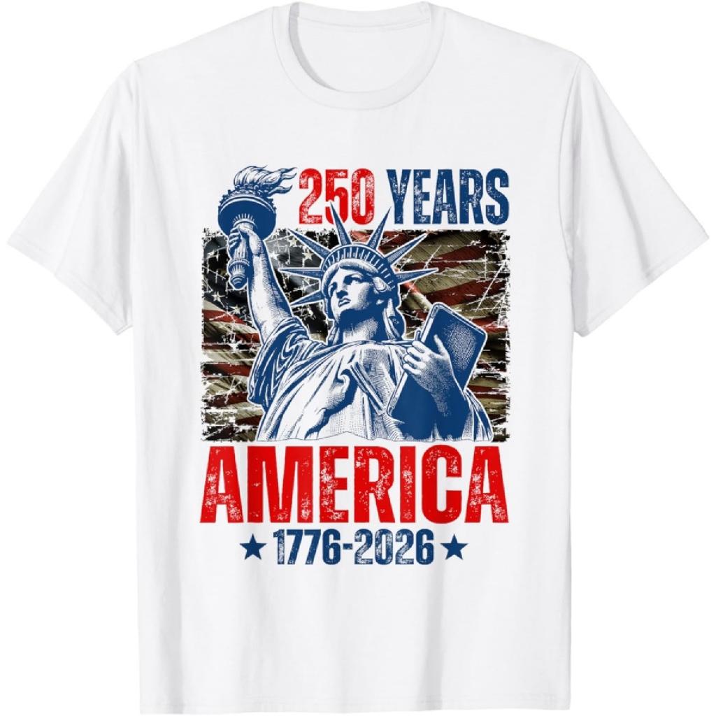 250 лет Америки 1776-2026 Статуя Свободы Гордый флаг США Футболка