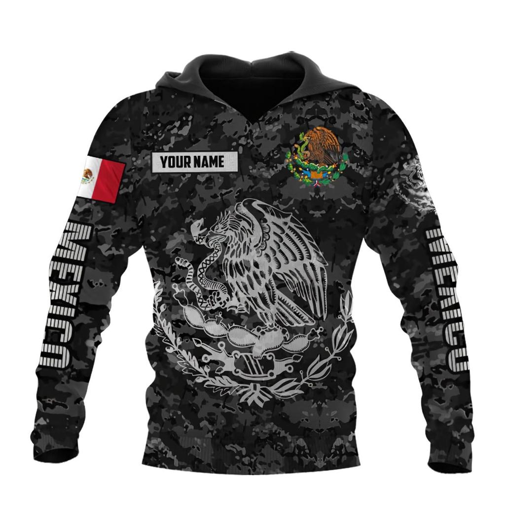 2025 Europe, America, Europe and America men's sweater Mexico logo boys sweater 3D printing autumn and winter hooded sweater