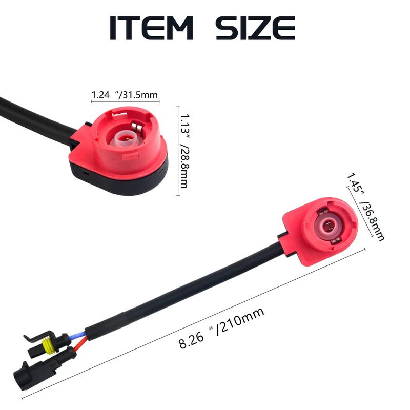 2pcs HID Relay Harness D2S D2R D2C 35W/55W AMP Plug Wiring Adapter Bulb/Ballast Connector